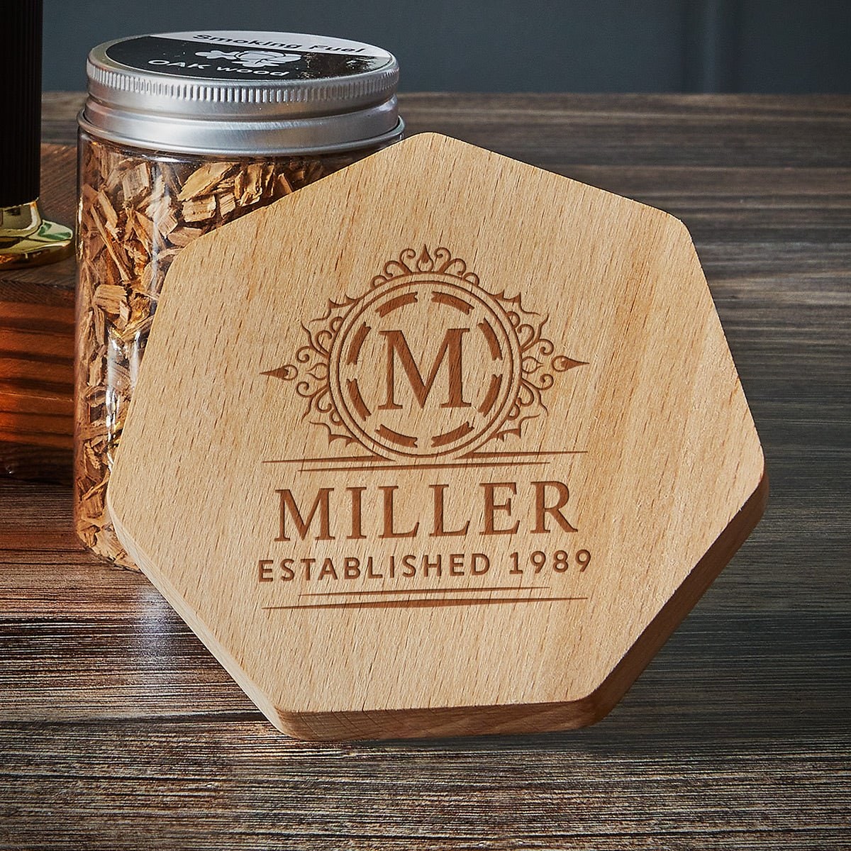 Whiskey Smoker Kit and Cocktail with Wooden Hexagonal Design for Smoked Old Fashioned Drinks - Image 4