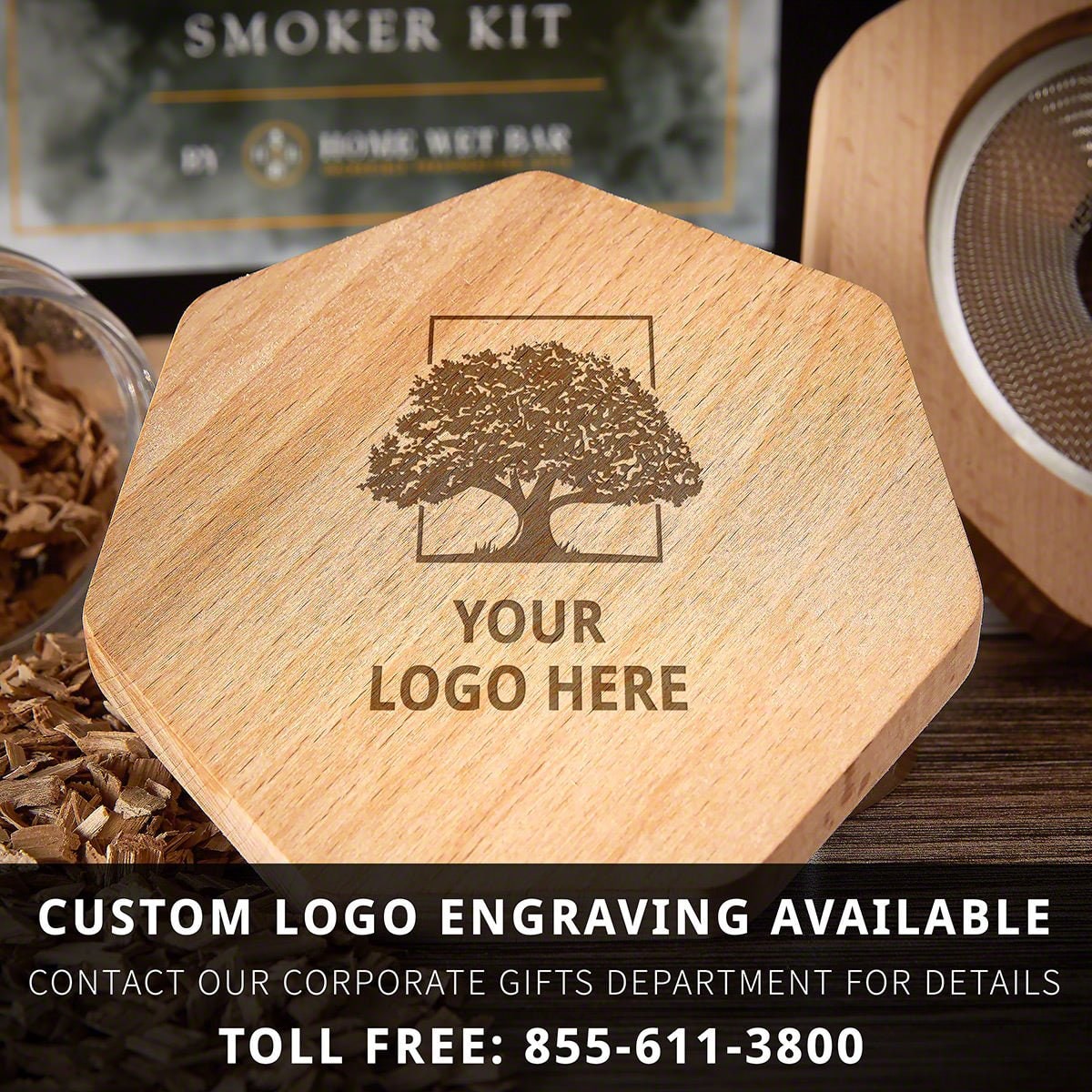 Whiskey Smoker Kit and Cocktail with Wooden Hexagonal Design for Smoked Old Fashioned Drinks - Image 7