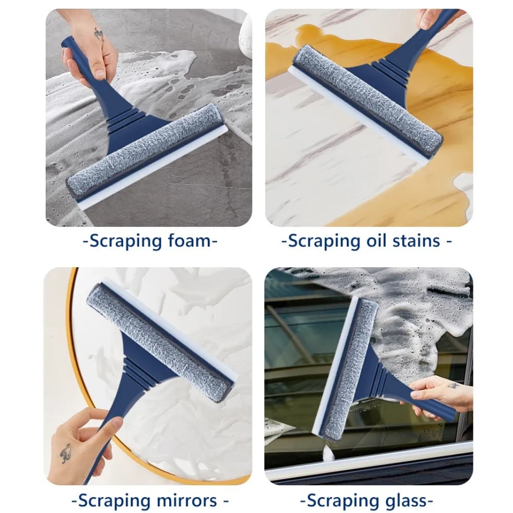 Window Squeegee and Microfiber Cleaner with Telescopic Handle for Streak-Free Cleaning - Image 6