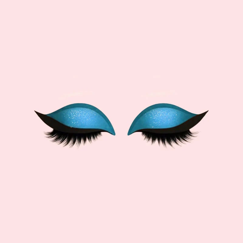 Winged Eyeliner Stickers with False Lashes and Glitter Eyeshadow - Image 10