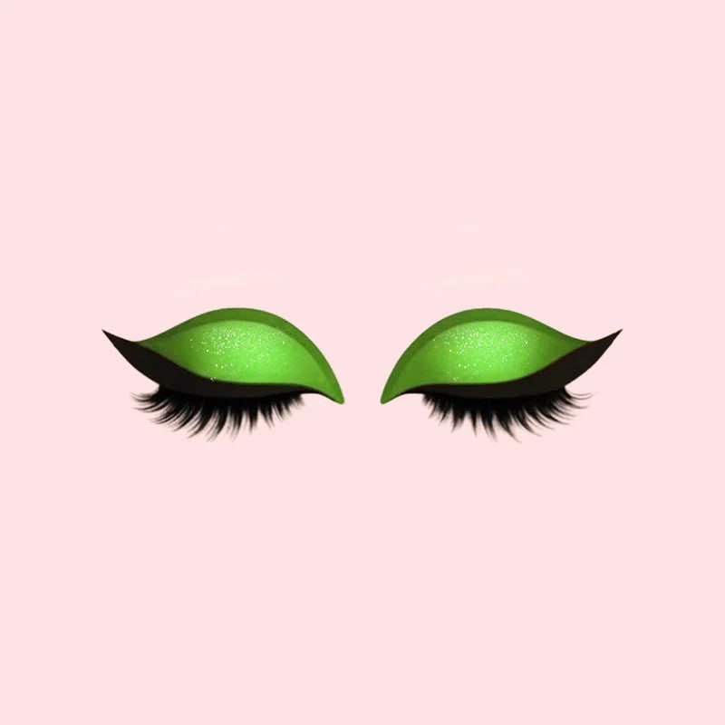Winged Eyeliner Stickers with False Lashes and Glitter Eyeshadow - Image 11