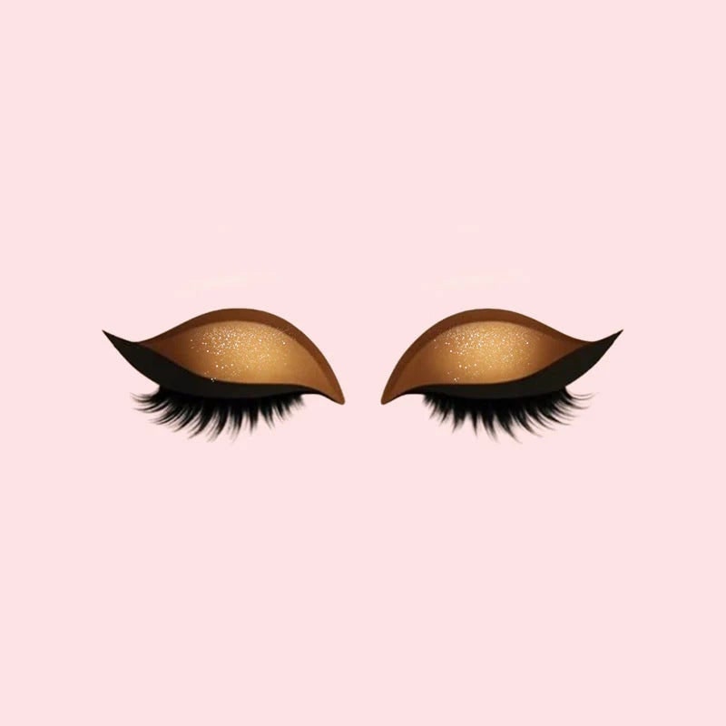 Winged Eyeliner Stickers with False Lashes and Glitter Eyeshadow - Image 6
