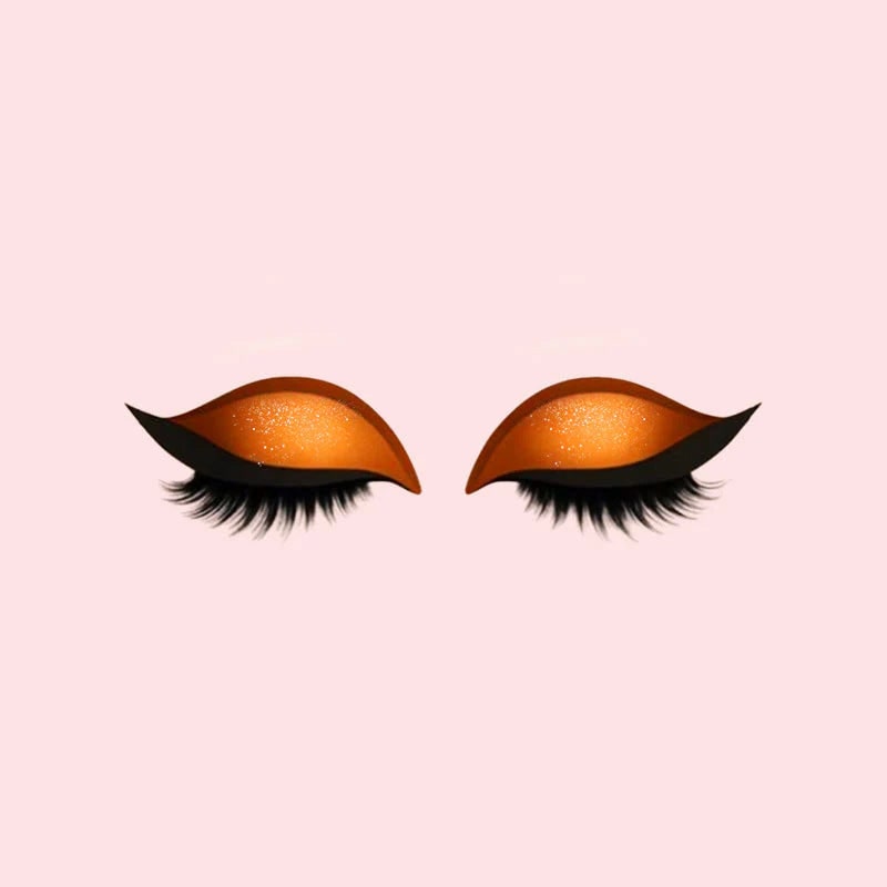 Winged Eyeliner Stickers with False Lashes and Glitter Eyeshadow - Image 9