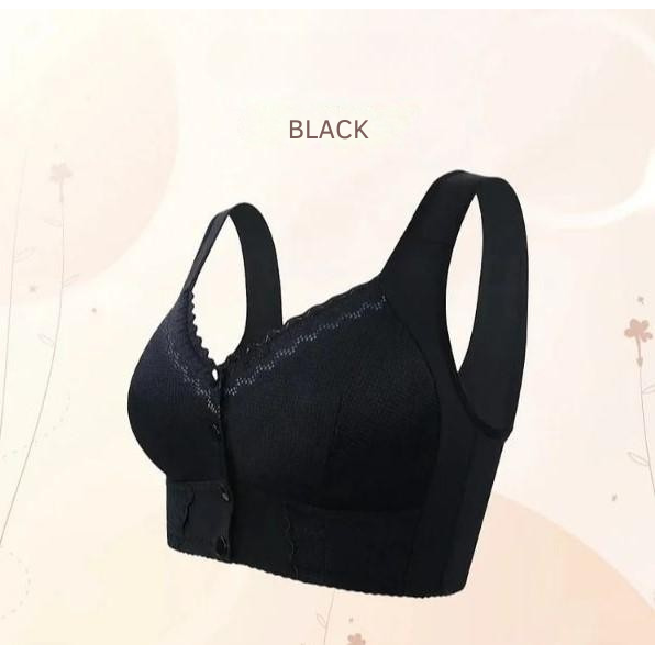 Wireless Front Closure Bra Seamless Molded Cups Wide Band - Image 11