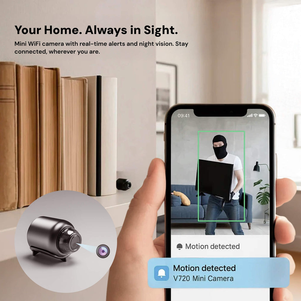 Wireless Mini Security Camera for House System with Night Vision and Hidden Compact Design - Image 2