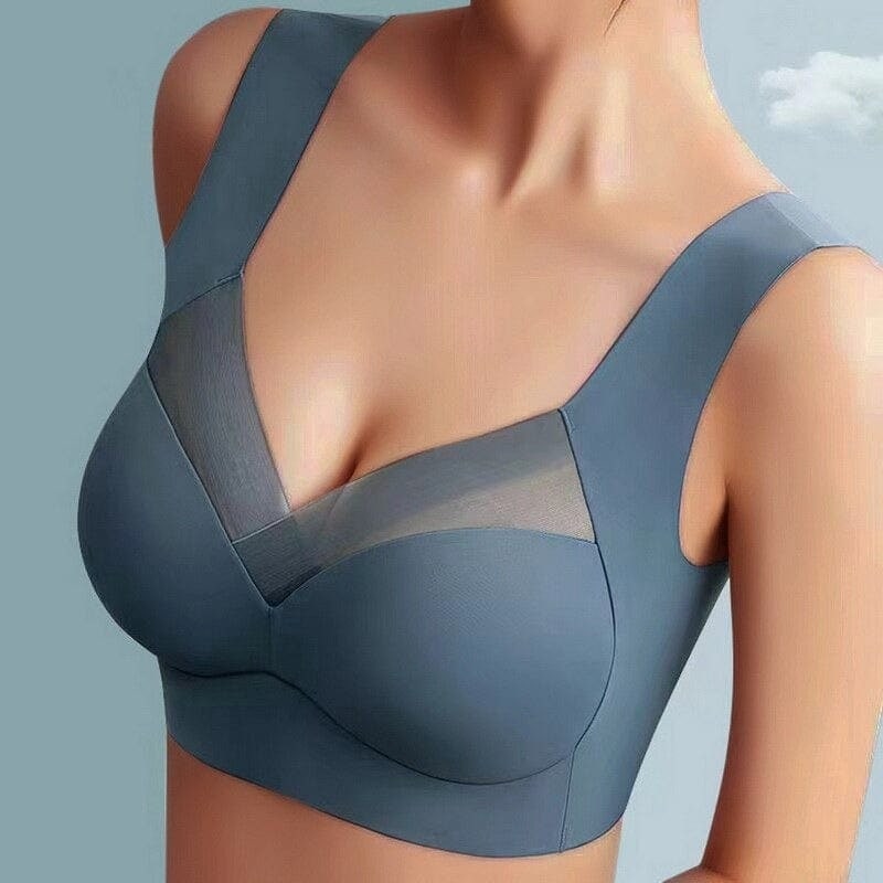 Wireless Push Up Bra Comfort Seamless Mesh Removable Pad Wide Strap No Wire - Image 1