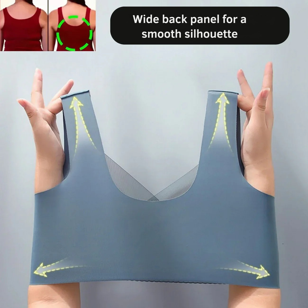 Wireless Push Up Bra Comfort Seamless Mesh Removable Pad Wide Strap No Wire - Image 4