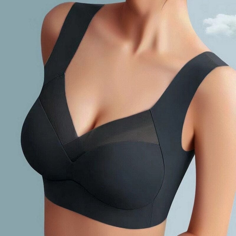 Wireless Push Up Bra Comfort Seamless Mesh Removable Pad Wide Strap No Wire - Image 8