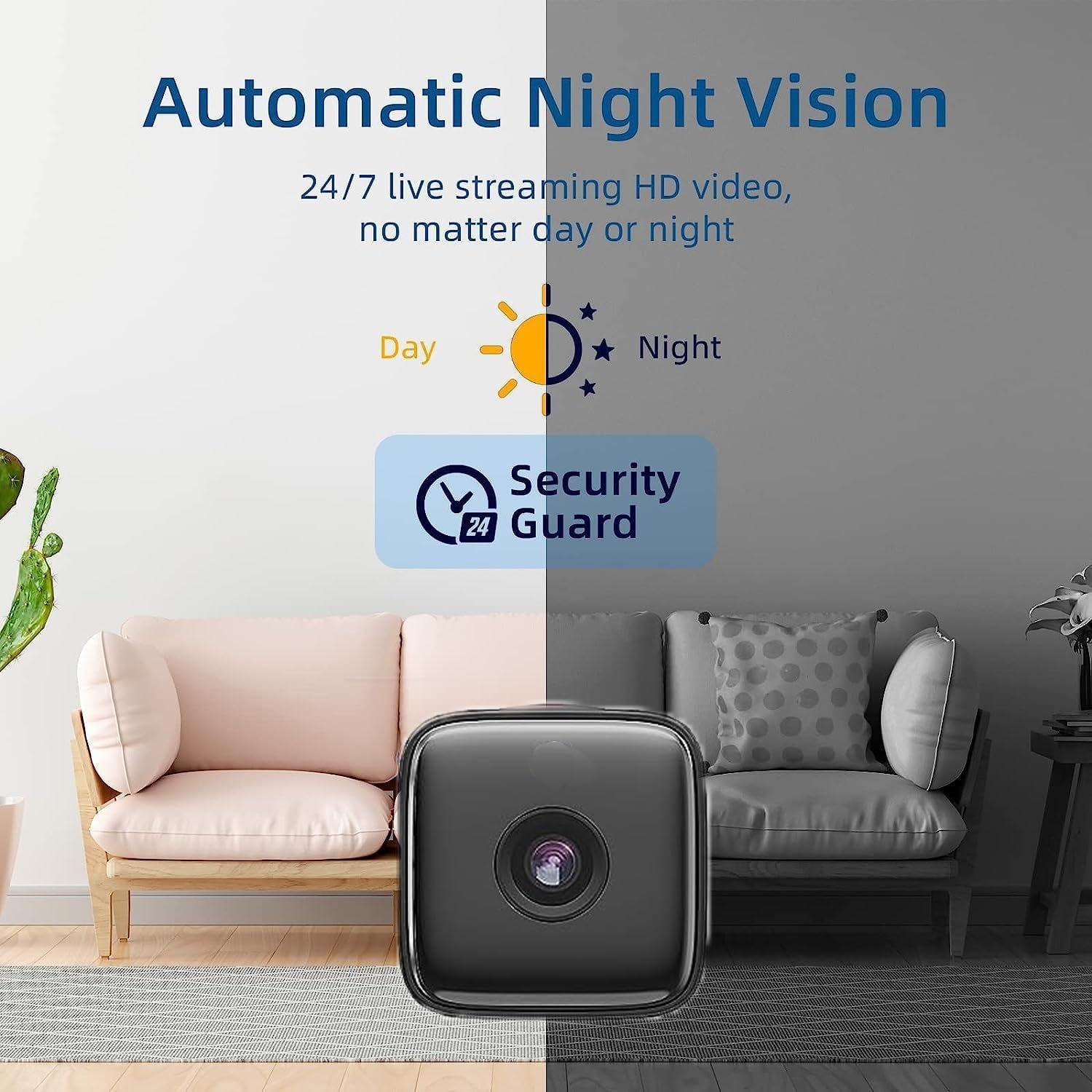 Wireless Security Camera Indoor Mini Spy Night Vision Motion Detection - Image 3