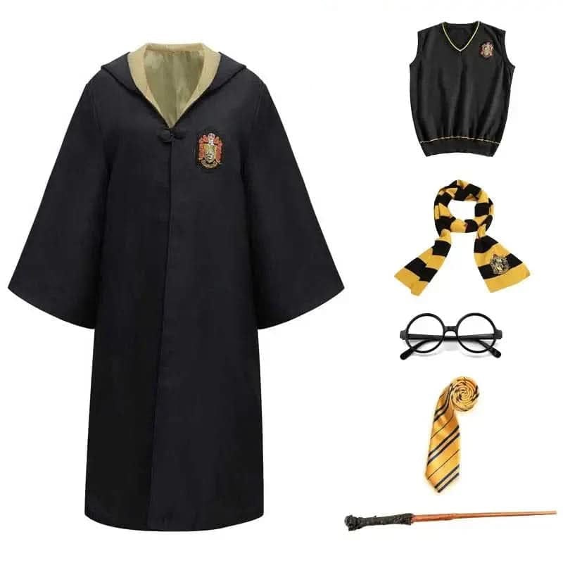 Wizard Costume Robe Hooded Embroidered Ankle Length - Image 6