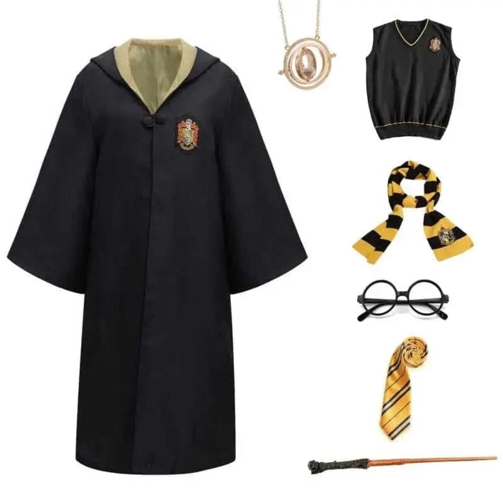 Wizard Robe Costume with Embroidered Crest and Hood - Image 5