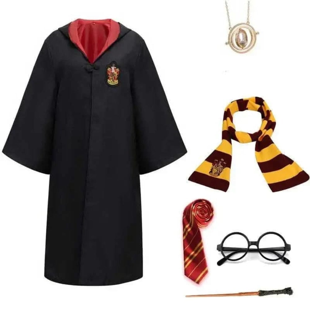 Wizard Robe Costume with Embroidered Crest and Hood - Image 6