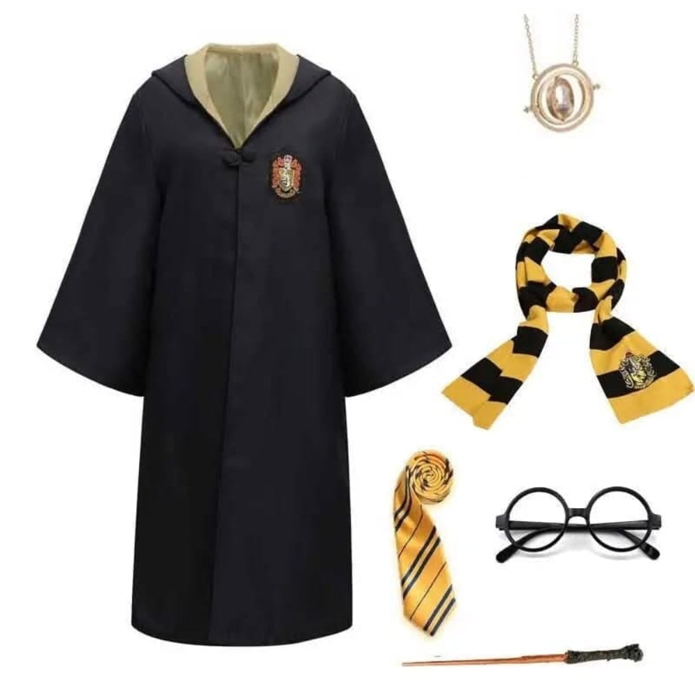 Wizard Robe Costume with Embroidered Crest and Hood - Image 8