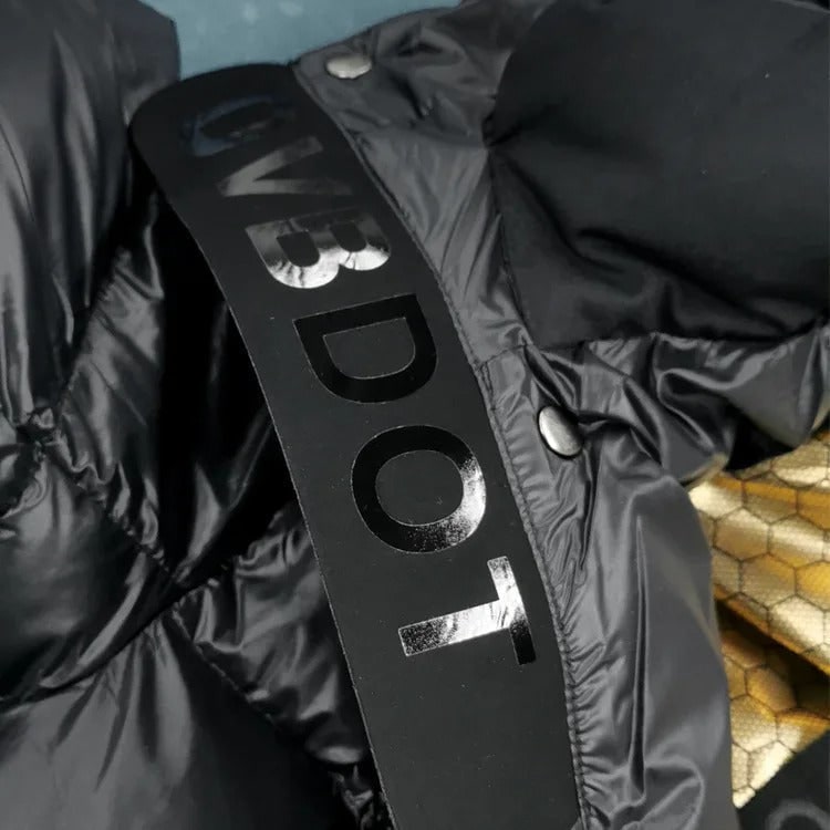 Women's Black Puffer Coat Long with Hood Water-Resistant Quilted Winter Jacket - Image 5