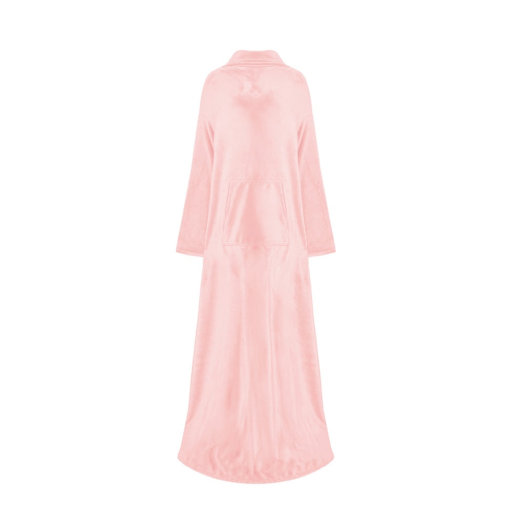 Women's Blanket with Sleeves Wearable Fleece Robe with Front Pocket and Long Oversized Fit - Image 6