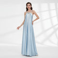 Women's Halloween Cosplay Princess Costume Dress with Satin Cape and Halter Neck for Fantasy Events - Image 1