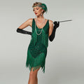 Women's Halloween Flapper Dress Roaring 20s Outfit with Sequin and Fringe for 1920s Party Costume - Image 1