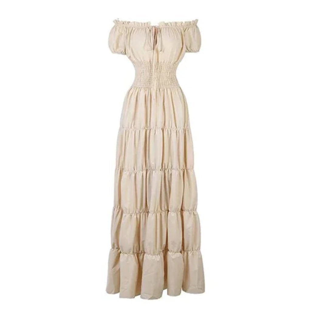 Women's Halloween Maxi Dress Off-Shoulder Boho Peasant with Smocked Waist Dresses - Image 2