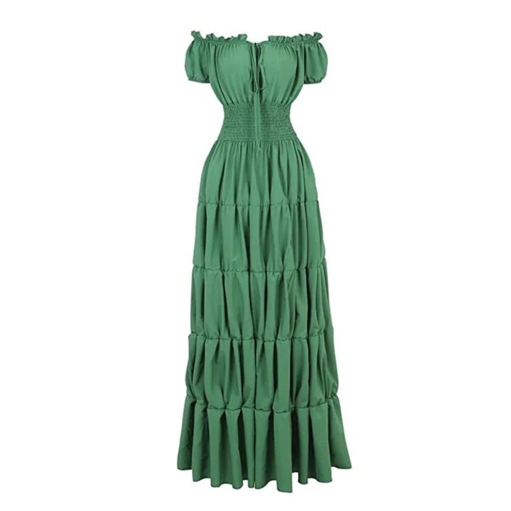 Women's Halloween Maxi Dress Off-Shoulder Boho Peasant with Smocked Waist Dresses - Image 3