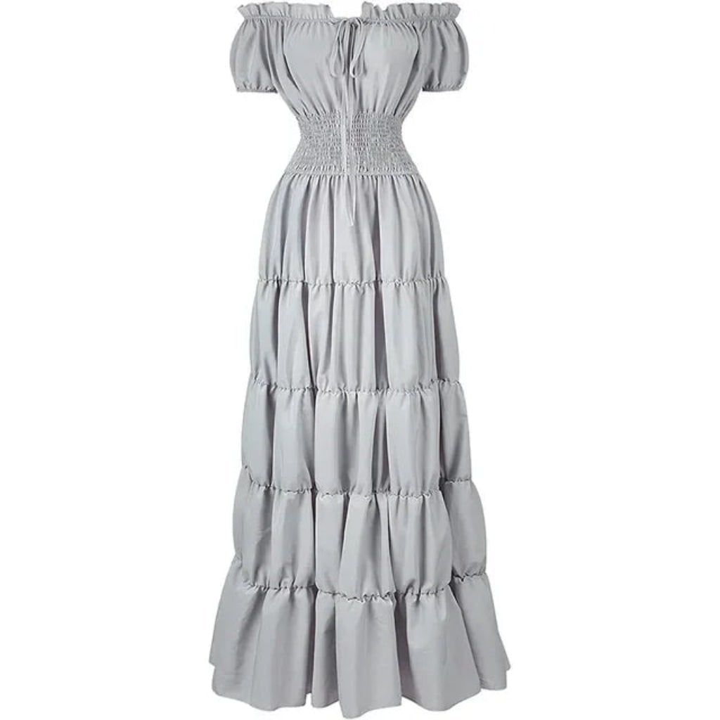 Women's Halloween Maxi Dress Off-Shoulder Boho Peasant with Smocked Waist Dresses - Image 6