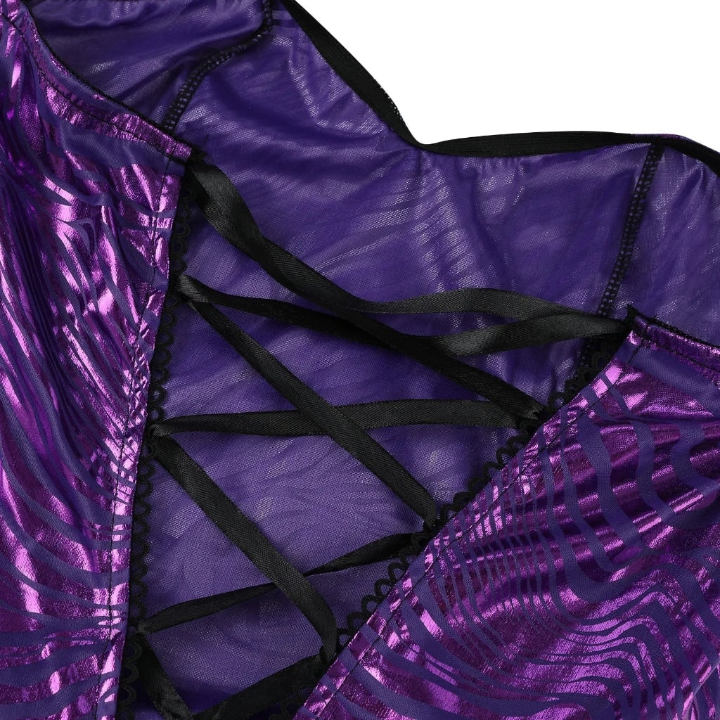 Women's Halloween Mermaid Costume Dress with Sequins Strapless Sweetheart Neckline and Lace-Up Corset Back - Image 5