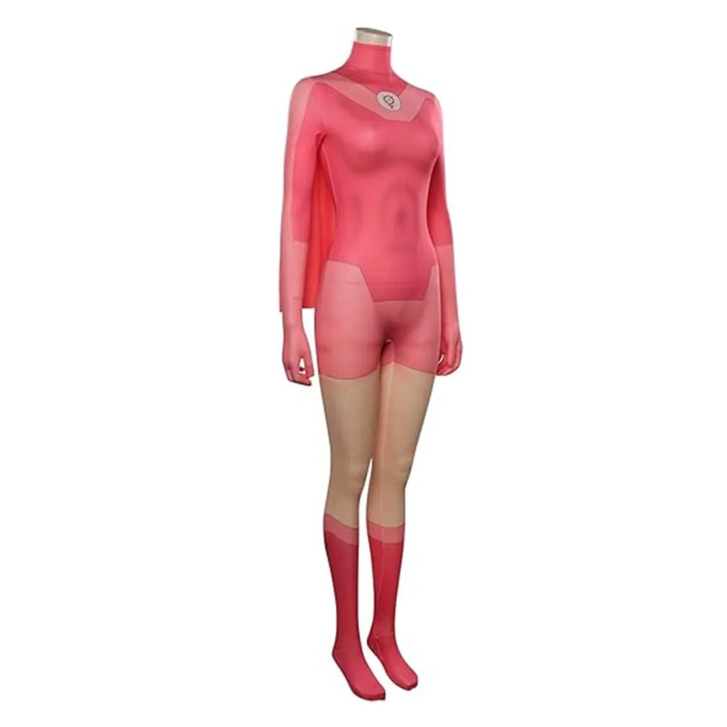 Women's Halloween Superhero Costume Cosplay Bodysuit with Cape and Gloves for Party - Image 2