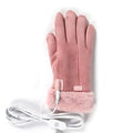 Women's Heated Gloves with Rechargeable Battery Faux Fur Cuffs and Fleece Lining - Image 1