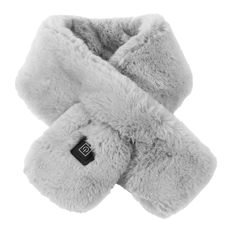 Women's Heated Scarf and Neck Wrap with Faux Fur USB Electric Warming Pad Three-Gear Temperature Control - Image 10