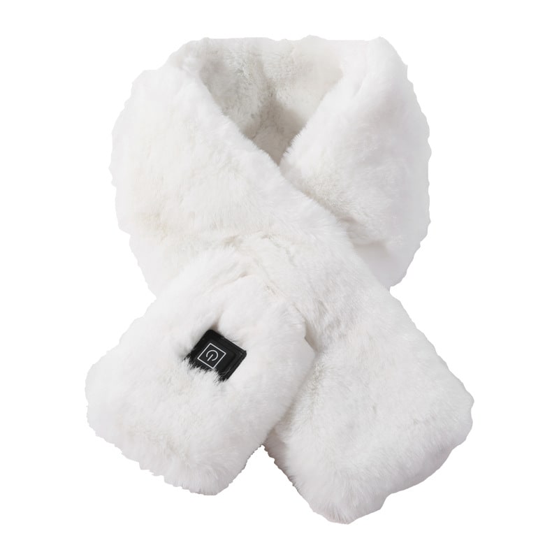 Women's Heated Scarf and Neck Wrap with Faux Fur USB Electric Warming Pad Three-Gear Temperature Control - Image 2