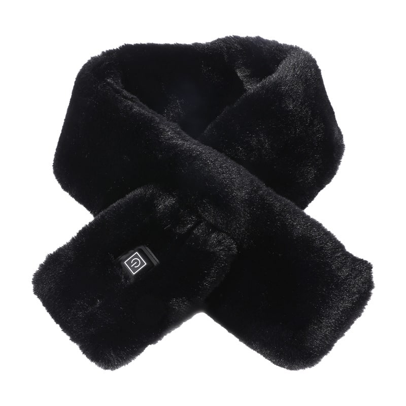 Women's Heated Scarf and Neck Wrap with Faux Fur USB Electric Warming Pad Three-Gear Temperature Control - Image 7