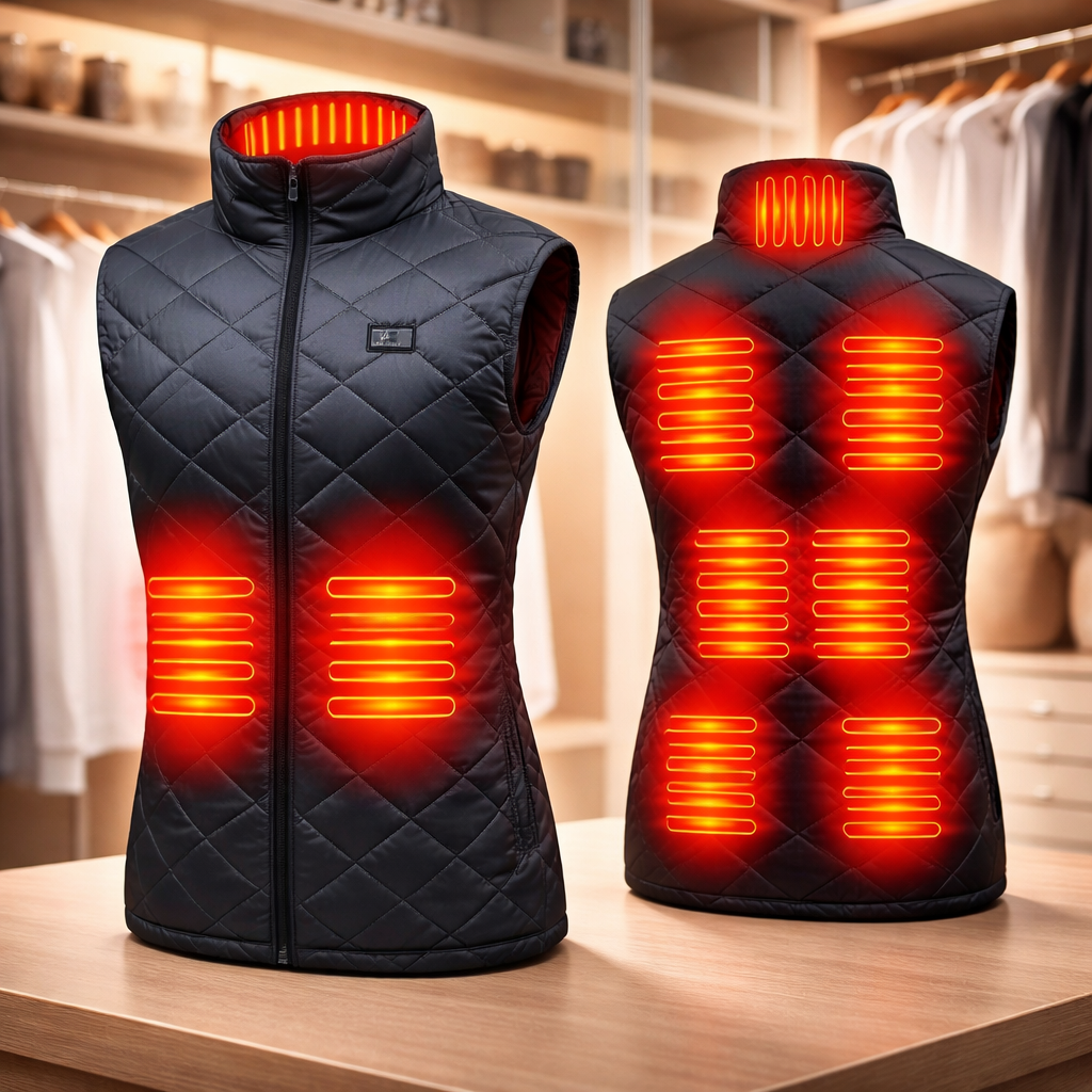 Women's Heated Vest with Electric Quilted Design and Stand Collar for Lightweight - Image 5