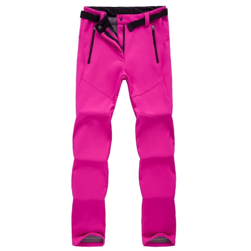 Women's Hiking Trekking and Climbing Pants with Fleece Lining and Zippered Pockets - Image 1
