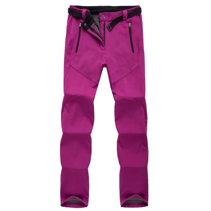 Women's Hiking Trekking and Climbing Pants with Fleece Lining and Zippered Pockets - Image 13