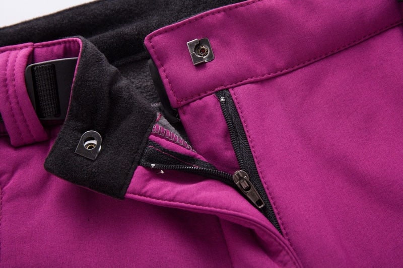 Women's Hiking Trekking and Climbing Pants with Fleece Lining and Zippered Pockets - Image 6