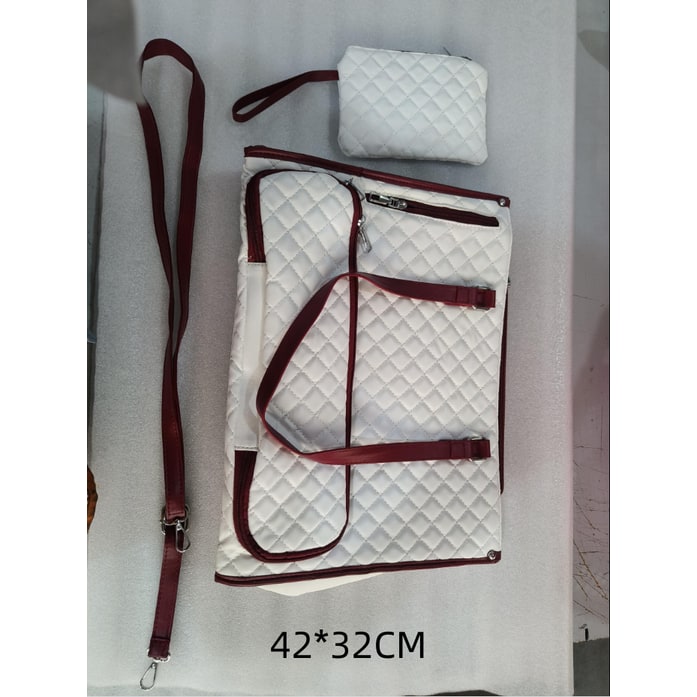 Women's Insulated Lunch Bag Tote with Quilted Faux Leather and Matching Wristlet Purse - Image 10