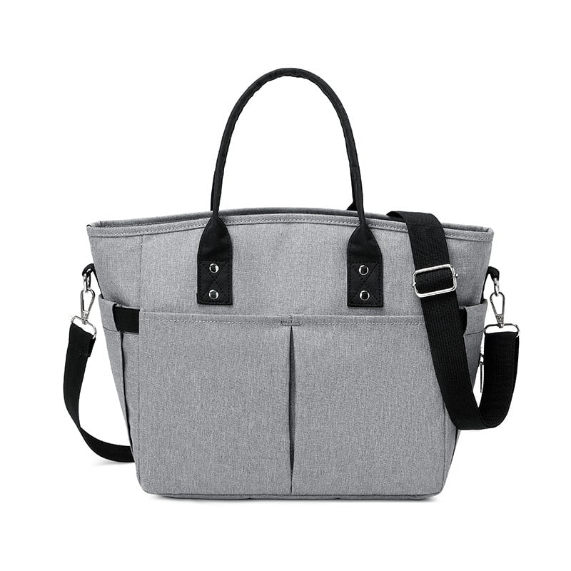 Women's Insulated Lunch Bag Tote with Shoulder Strap and Front Pockets - Image 3
