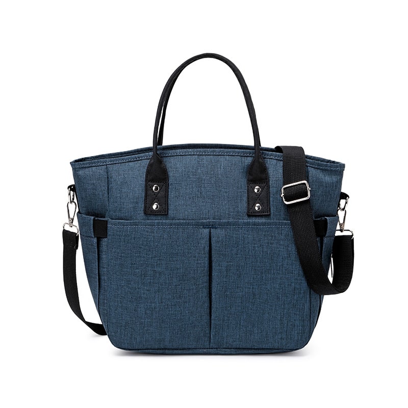 Women's Insulated Lunch Bag Tote with Shoulder Strap and Front Pockets - Image 4