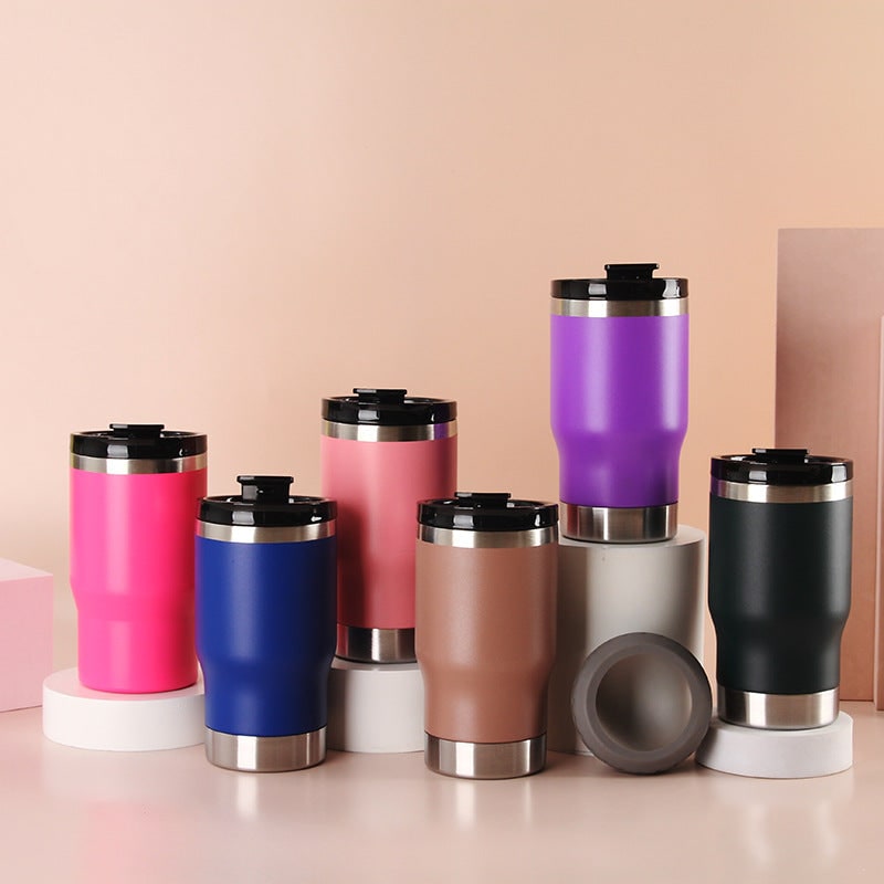 Women's Insulated Travel Mug and Coffee with Stainless Steel Leak Proof Lid Non-Slip Silicone Ring - Image 1