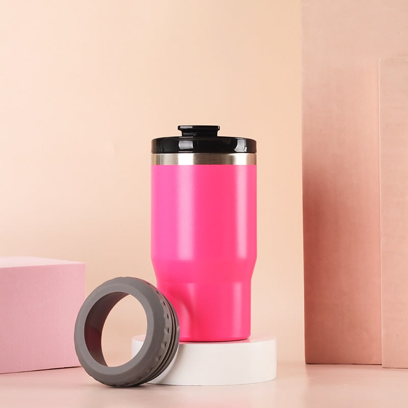 Women's Insulated Travel Mug and Coffee with Stainless Steel Leak Proof Lid Non-Slip Silicone Ring - Image 10