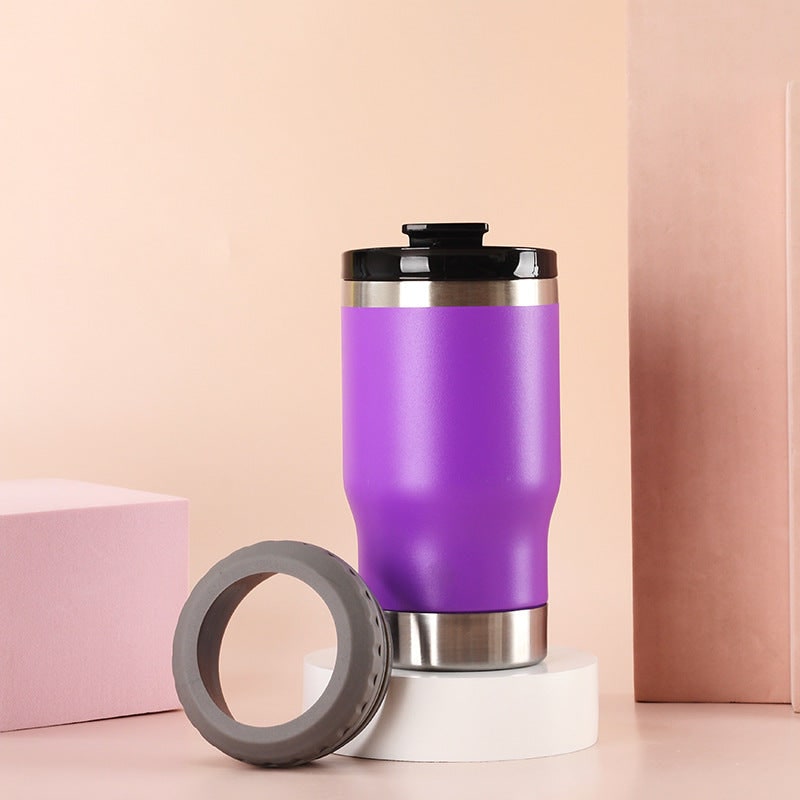 Women's Insulated Travel Mug and Coffee with Stainless Steel Leak Proof Lid Non-Slip Silicone Ring - Image 14