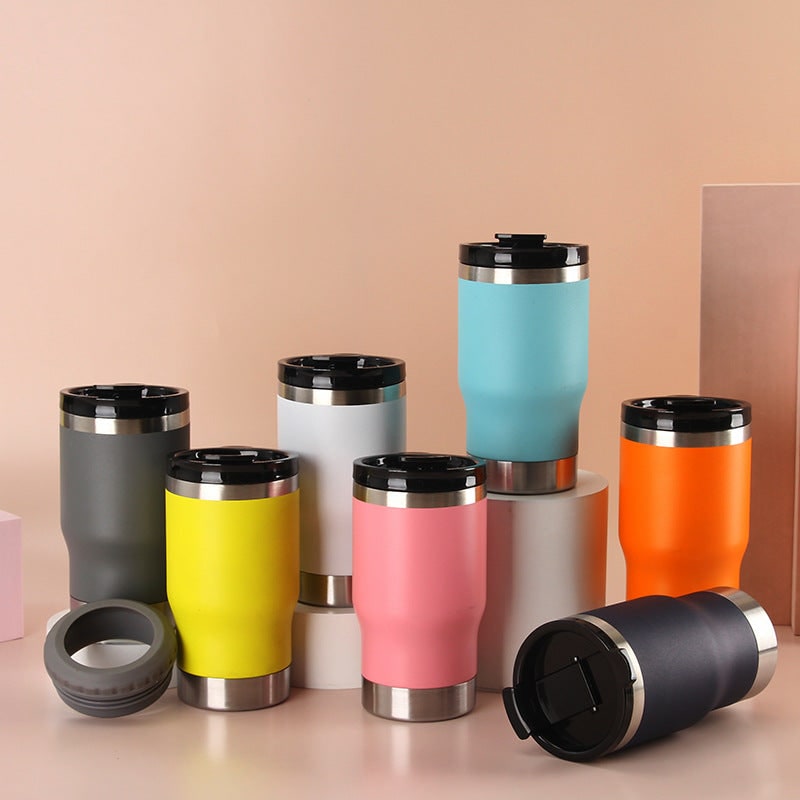 Women's Insulated Travel Mug and Coffee with Stainless Steel Leak Proof Lid Non-Slip Silicone Ring - Image 2
