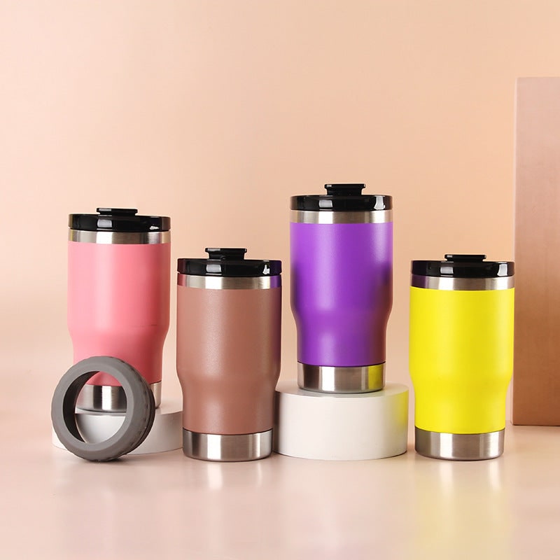 Women's Insulated Travel Mug and Coffee with Stainless Steel Leak Proof Lid Non-Slip Silicone Ring - Image 3