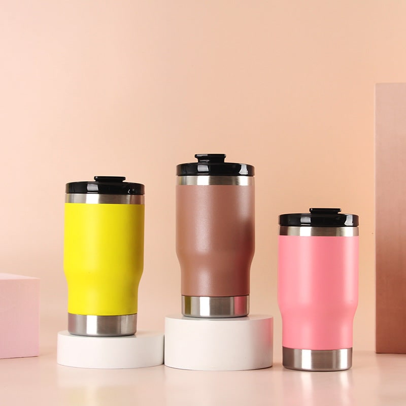 Women's Insulated Travel Mug and Coffee with Stainless Steel Leak Proof Lid Non-Slip Silicone Ring - Image 4