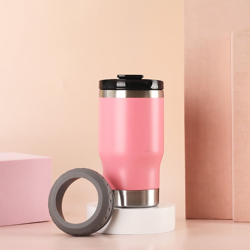Women's Insulated Travel Mug and Coffee with Stainless Steel Leak Proof Lid Non-Slip Silicone Ring - Image 7
