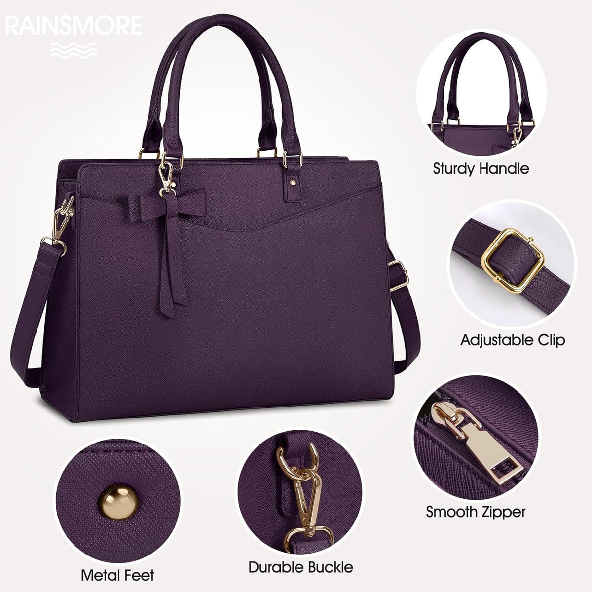 Women's Laptop Tote Bag with Shoulder Strap and Multiple Compartments - Image 32