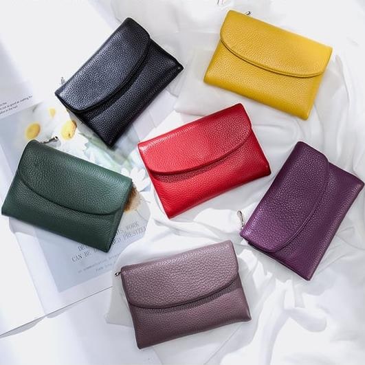 Women's Leather Wallet with Zippered Pockets Card Slots and Id Window - Image 23