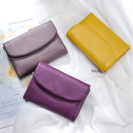 Women's Leather Wallet with Zippered Pockets Card Slots and Id Window - Image 24