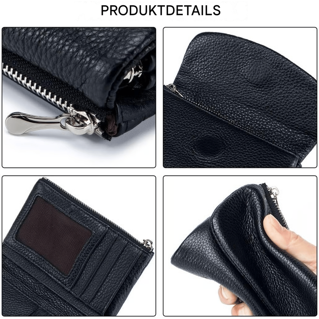 Women's Leather Wallet with Zippered Pockets Card Slots and Id Window - Image 28