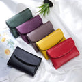 Women's Leather Wallet with Zippered Pockets Card Slots and Id Window - Image 3