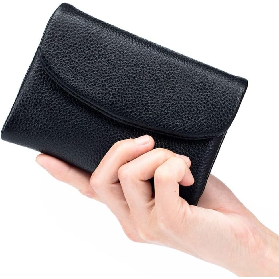 Women's Leather Wallet with Zippered Pockets Card Slots and Id Window - Image 31